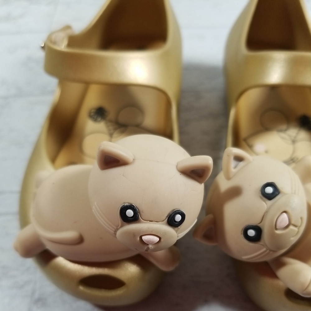 Mini Melissa Sz 9 Mary Jane Style Flats Kitten Cat - Picture 9 of 11